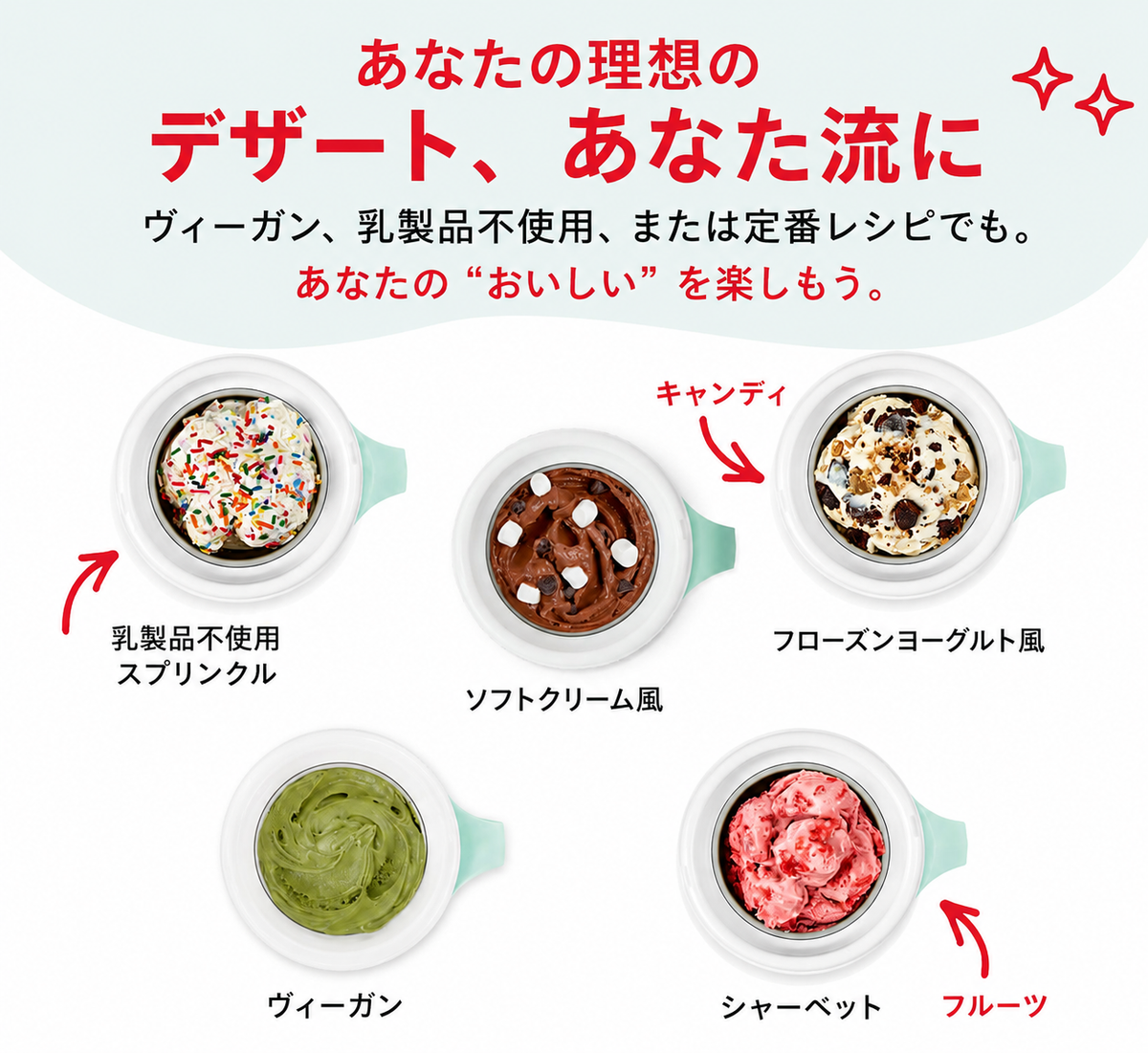 KANSO My Mug アイスクリームメーカー 1パイントのアイスクリーム ジェラート シャーベット フローズンヨーグルト カスタムミックスイン用